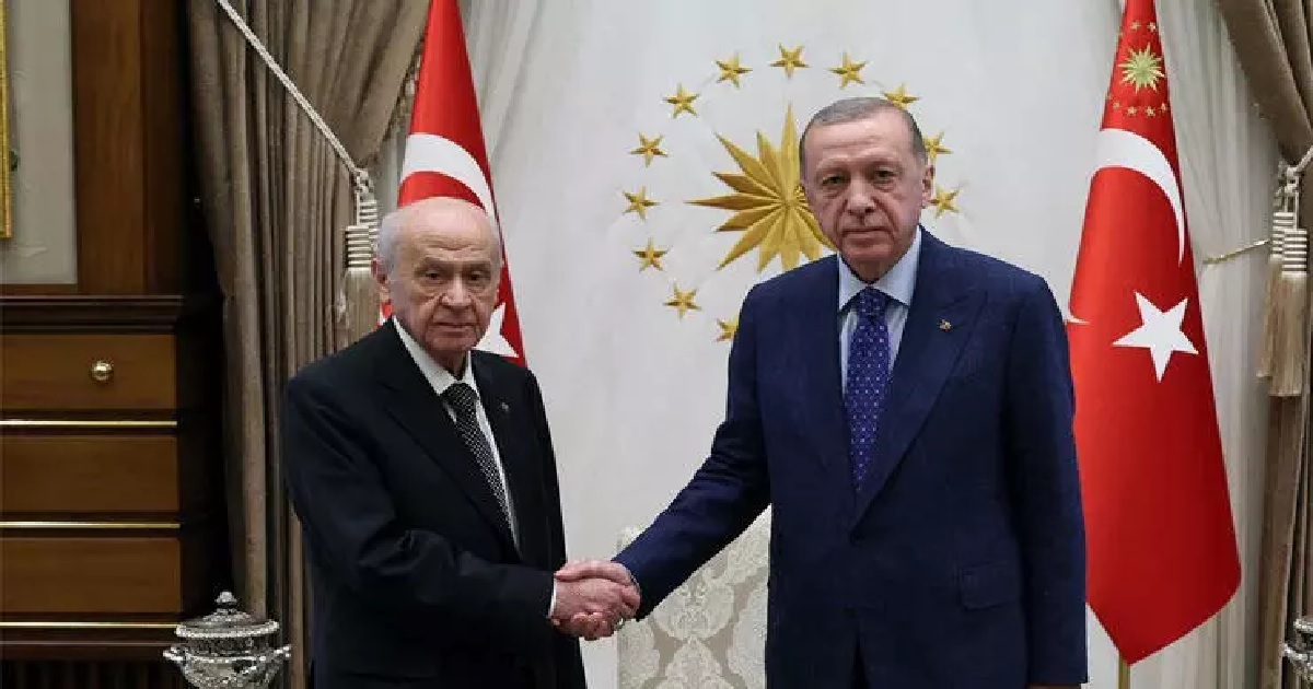 CUMHURBAŞKANI ERDOĞAN BAHÇELİ GÖRÜŞMESİ BAŞLADI