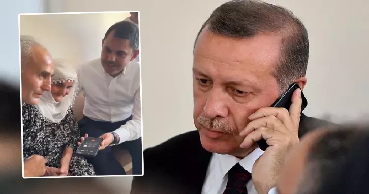 CUMHURBAŞKANI ERDOĞAN DEPREMZEDE AİLE İLE TELEFONDA GÖRÜŞTÜ