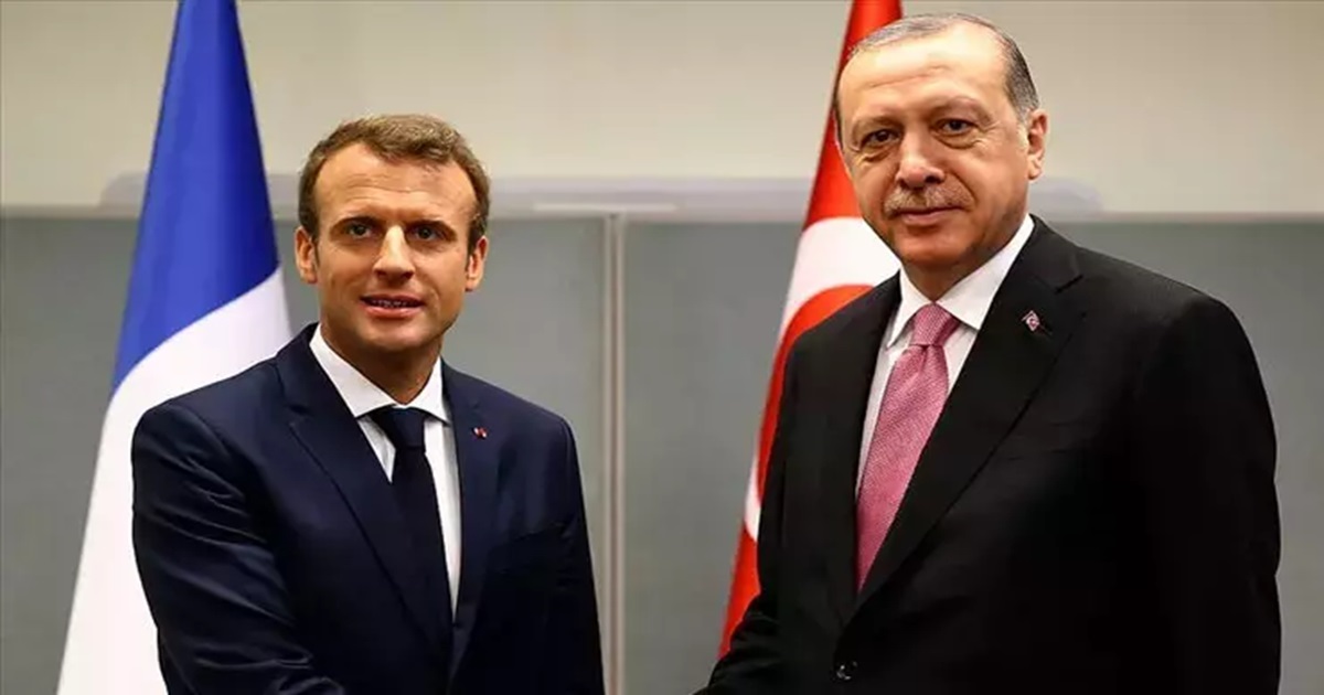 CUMHURBAŞKANI ERDOĞAN, MACRON İLE GÖRÜŞTÜ